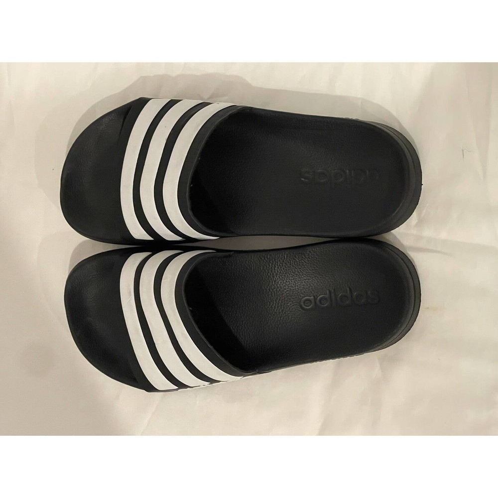 Adidas Originals Adilette Men's Slide Sandal, Size 5 - Black/White - Slipper